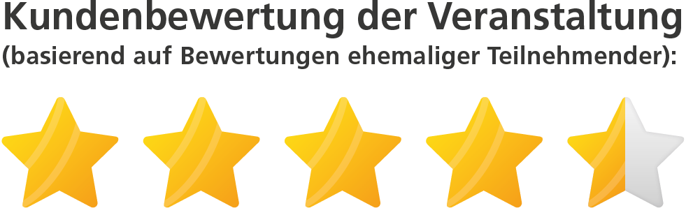 4,5 Sterne Weiterempfehlung